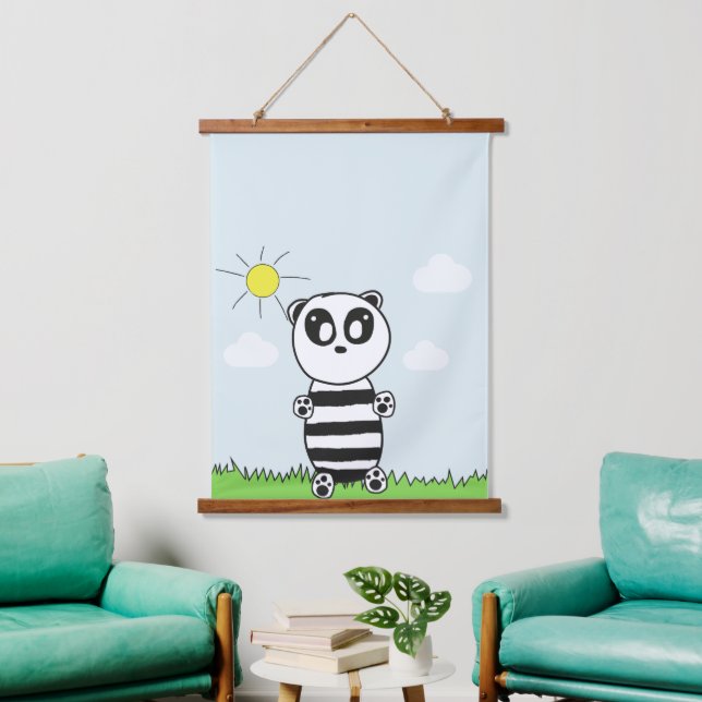 Panda Kids  Hanging Tapestry (Living Room)