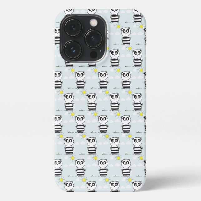 Panda Kids   iPhone Case (Back)