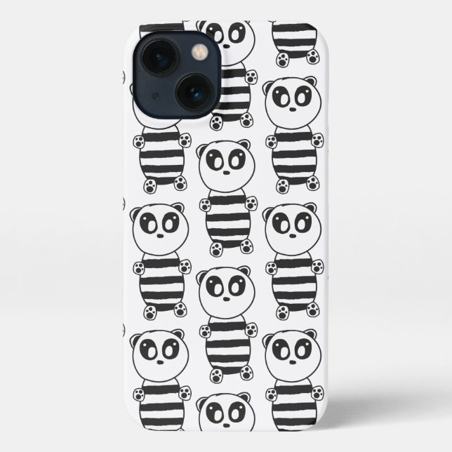 Panda Kids  iPhone Case (Back)