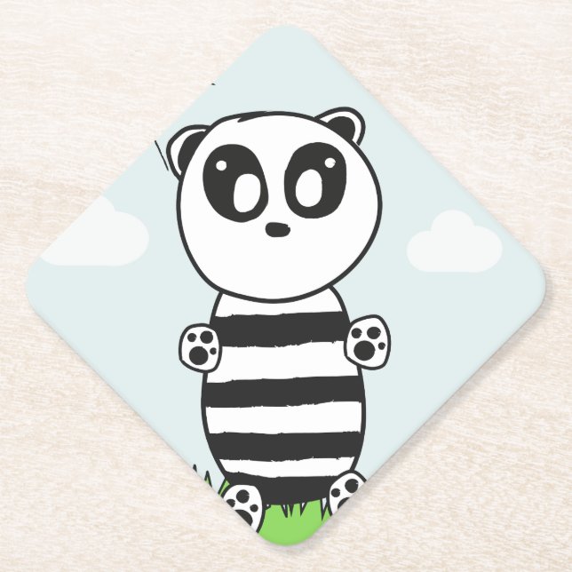 Panda Kids   Paper Coaster (Front)