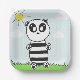 Panda Kids Paper Plate