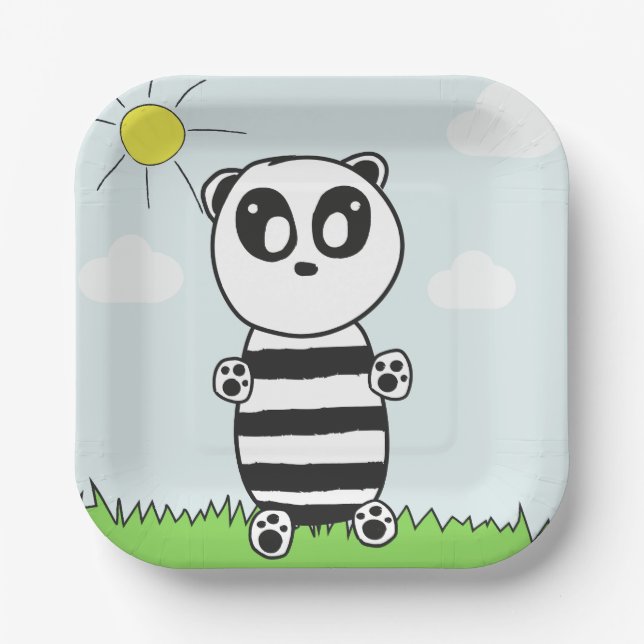 Panda Kids   Paper Plate (Front)