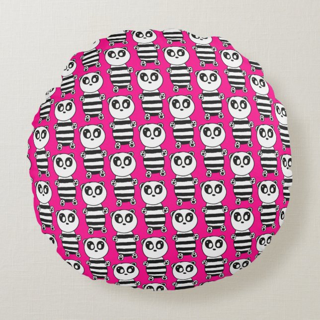 Panda Kids  Round Cushion (Front)
