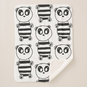 Panda Kids Sherpa Blanket