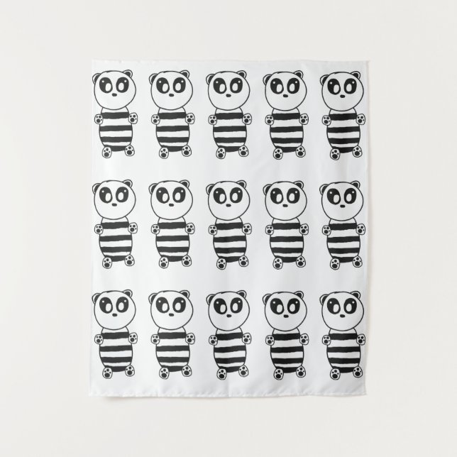 Panda Kids   Tapestry (Front)