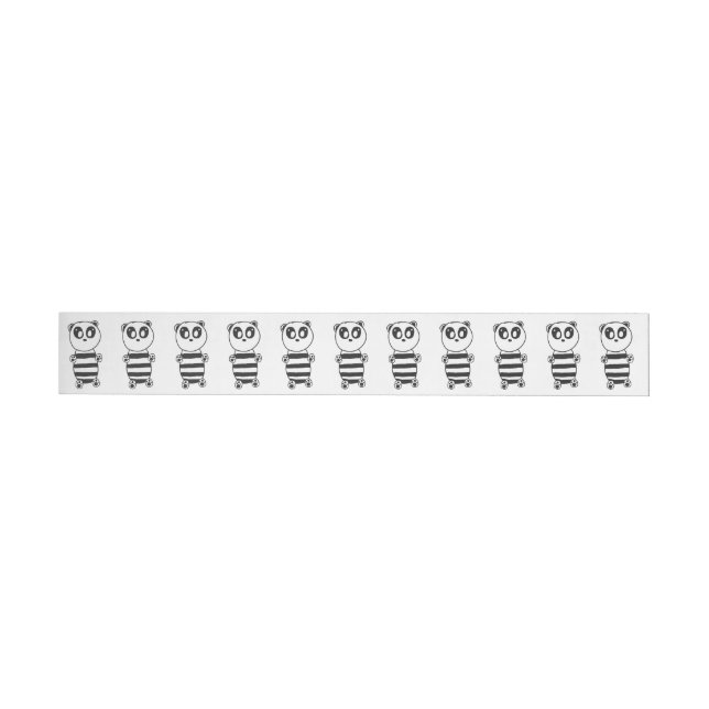 Panda Kids   Wraparound Address Label (Individual)