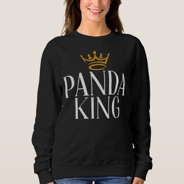 Panda King Panda Bear Sweatshirt (Front)