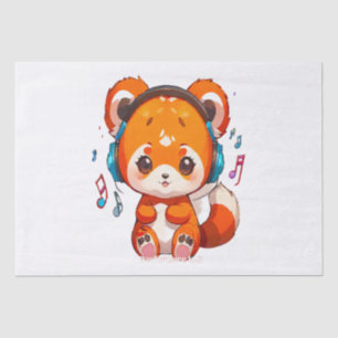 Panda Listening to Kpop Music Tissue Paper