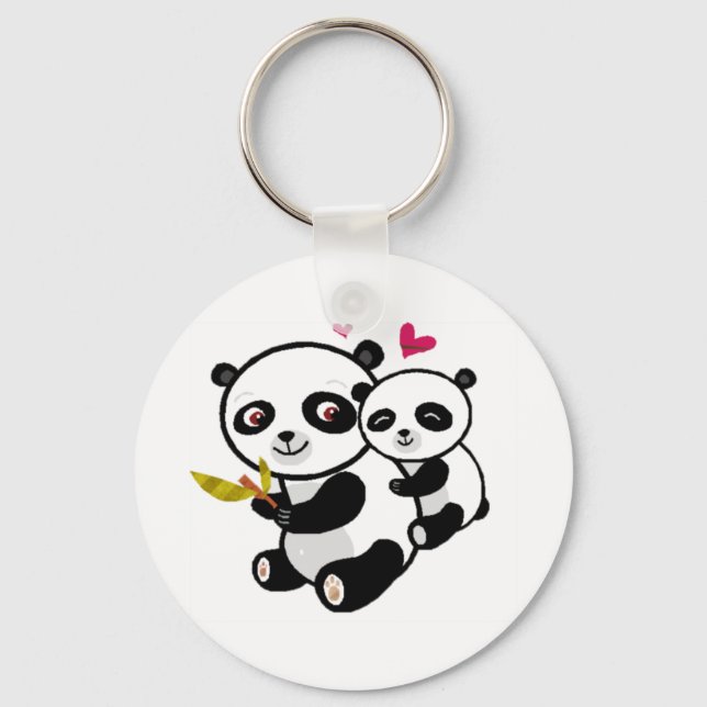 Panda Love <3 Key Ring (Front)