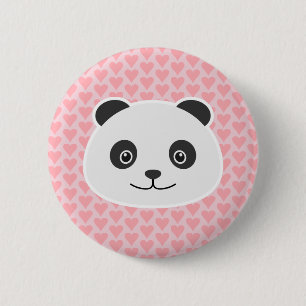 Panda Love 6 Cm Round Badge