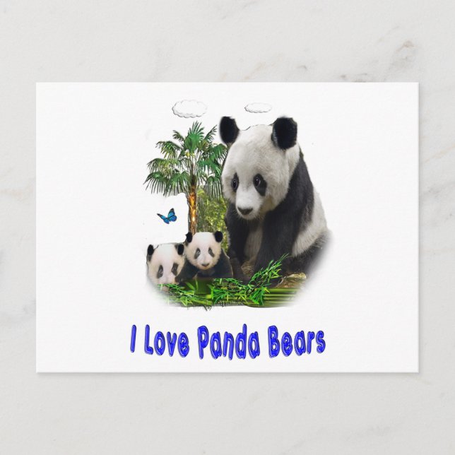 Panda Love art Postcard (Front)