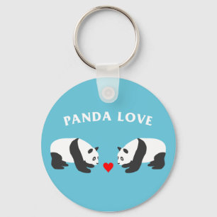 Panda Love (Blue) Key Ring