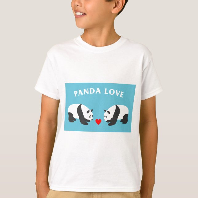 Panda Love (Blue) T-Shirt (Front)