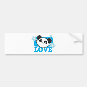 Panda love bumper sticker