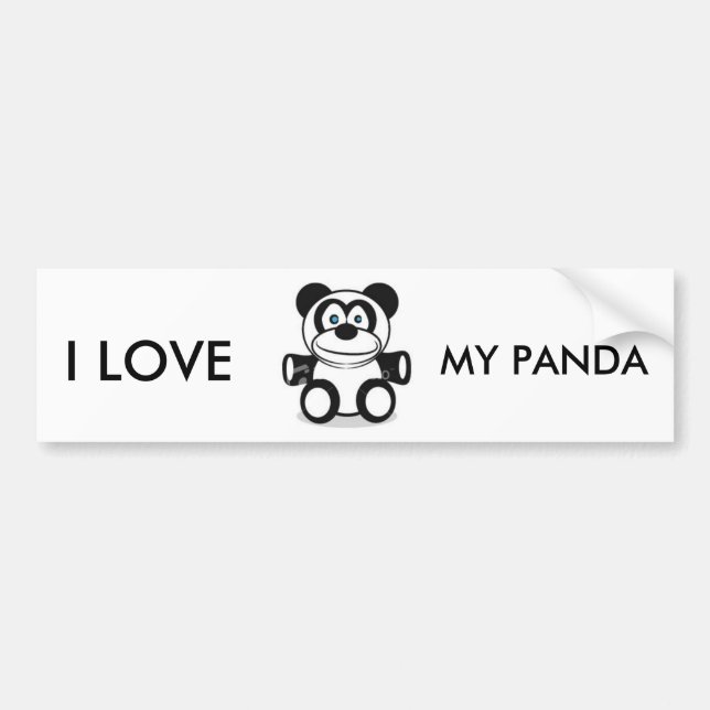 PANDA LOVE BUMPER STICKER (Front)