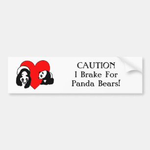 Panda Love Bumper Sticker
