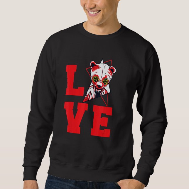 Panda Love Cute Pandas Animal  Bamboo Sweatshirt (Front)
