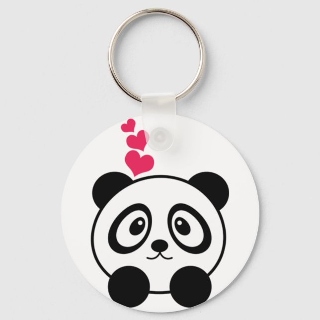 Panda Love Key Ring (Front)