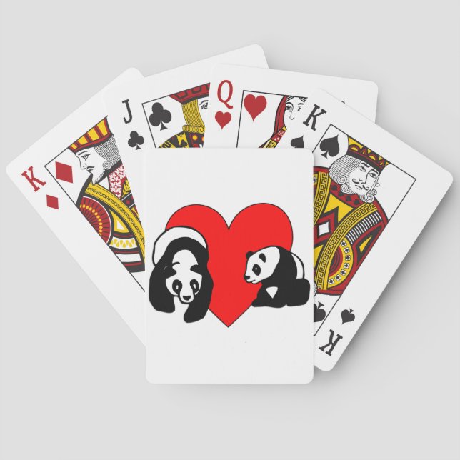 Panda Love Playing Cards (Back)