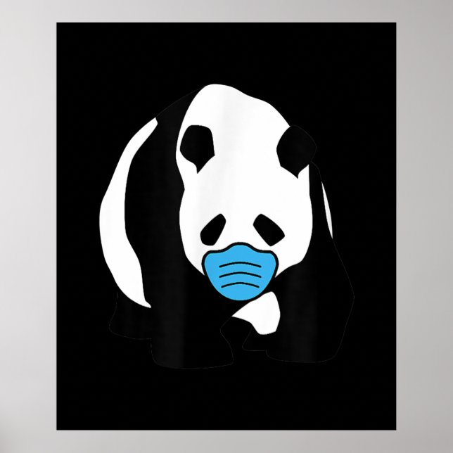 Panda Lover | Cute Panda Bear Face Mask Poster (Front)
