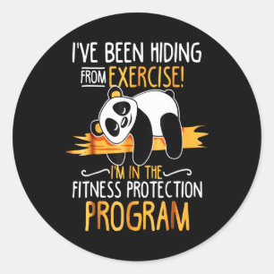 Panda Lover   I've Been Hiding From Exercise Classic Round Sticker