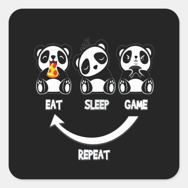 Panda Lover | Keep Calm And Love Panda Square Sticker (Front)