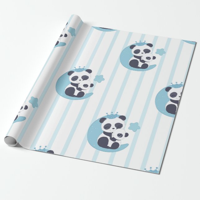 Panda Lover | Life Is Better With A Panda Wrapping Paper (Unrolled)