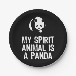 Panda Lover My Spirit Animal Is A Panda Paper Plate