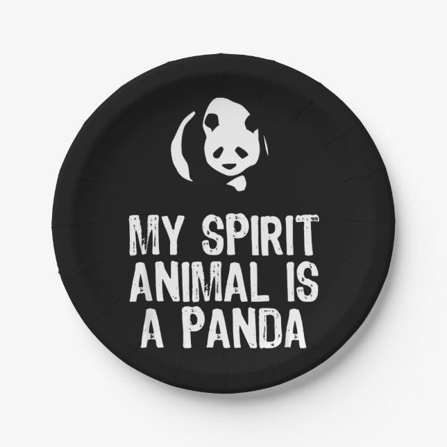 Panda Lover | My Spirit Animal Is A Panda Paper Plate (Front)