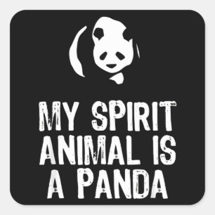 Panda Lover My Spirit Animal Is A Panda Square Sticker