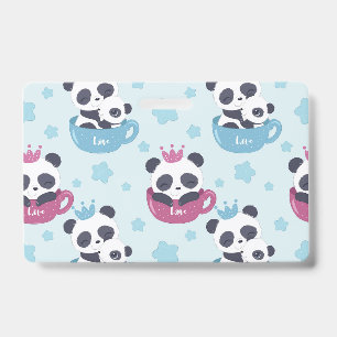 Panda Lover The Panda Is A Nasty Animal ID Badge
