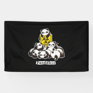 Panda Lovers Cute Panda Funny Pandemic Banner