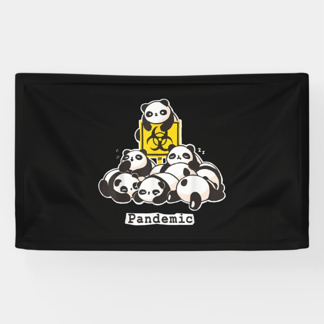 Panda Lovers | Cute Panda Funny Pandemic Banner (Horizontal)