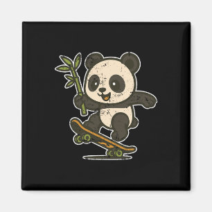 Panda Mboo Skate Chill Cartoon Magnet