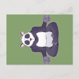 Panda Meditating Holiday Postcard