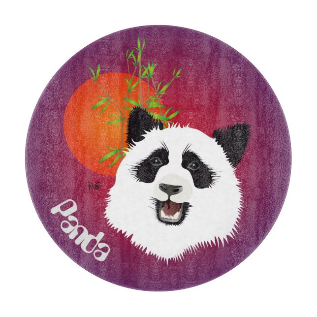 Panda Meeting Cutting Board (Front)