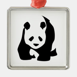 Panda Metal Tree Decoration