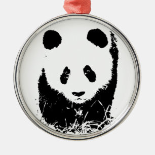 Panda Metal Tree Decoration