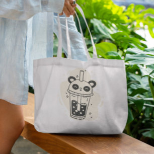 Panda Milshake Drink Tote Bag
