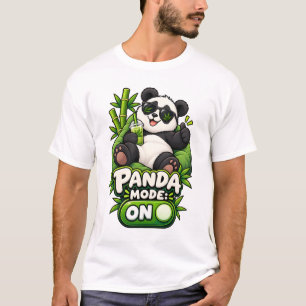 Panda Mode On T-Shirt