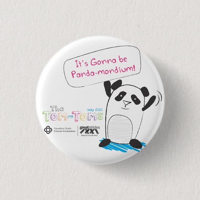 Panda-monium 3 Cm Round Badge (Front)