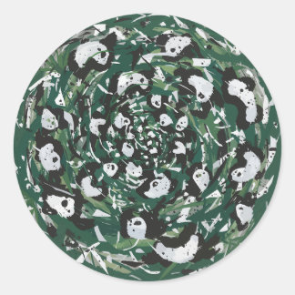 Panda-monium Classic Round Sticker