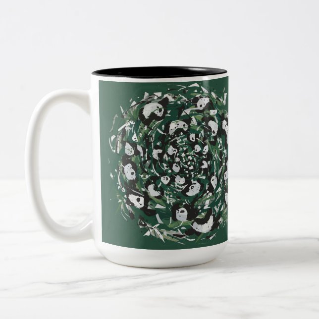 Panda-monium Two-Tone Coffee Mug (Left)