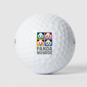Panda Monroe Bear Pop Art Portrait Golf Balls
