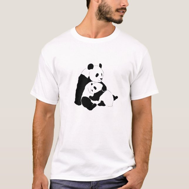 Panda - Mother and Baby T-Shirt (Front)