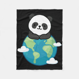 Panda Mother Earth Day Funny For Planet Environmen Fleece Blanket