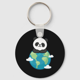 Panda Mother Earth Day Funny For Planet Environmen Key Ring