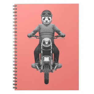 Panda Motorcyle Rider Notebook