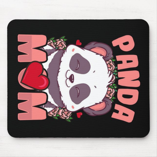 Panda Mum | Gift For Owner Panda Mum Mouse Pad (Front)
