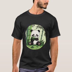 Panda Munchies Kawaii Snacking In Bamboo Forest Ch T-Shirt
